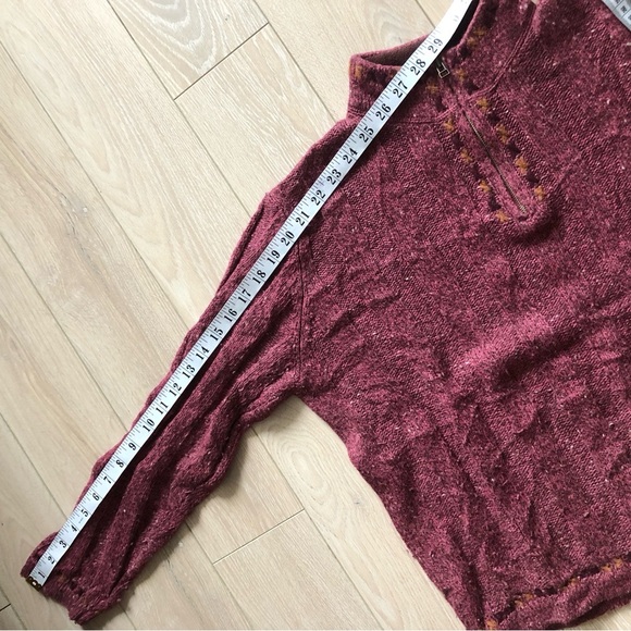 Vintage Woolrich 1/4 Zip Wool Sweater in Berry Heather Size M - Picture 3 of 10